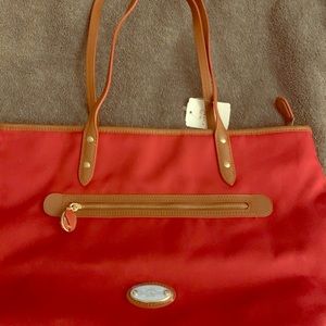 NWT Coach Tote Bag in Polyester Twill Red F37336